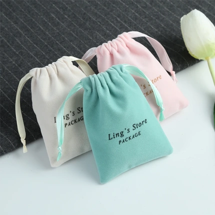 Velvet Jewelry Bags With Logo